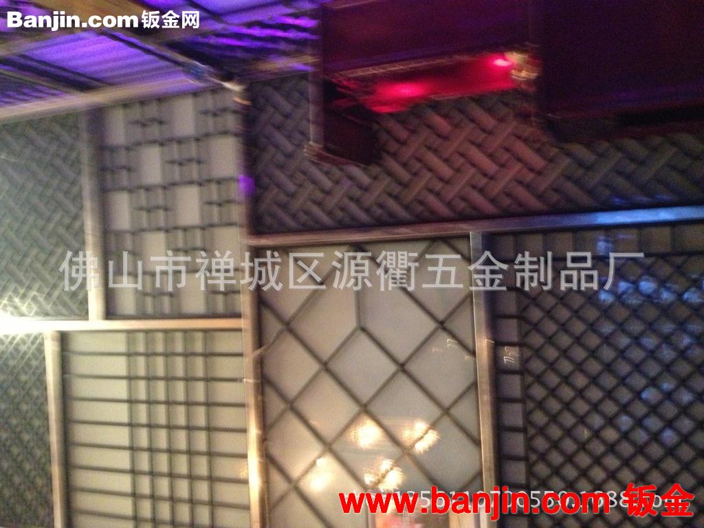 服装店橱窗拉丝不锈钢花格屏风 湖北304 10MM祥云图案不锈钢隔断