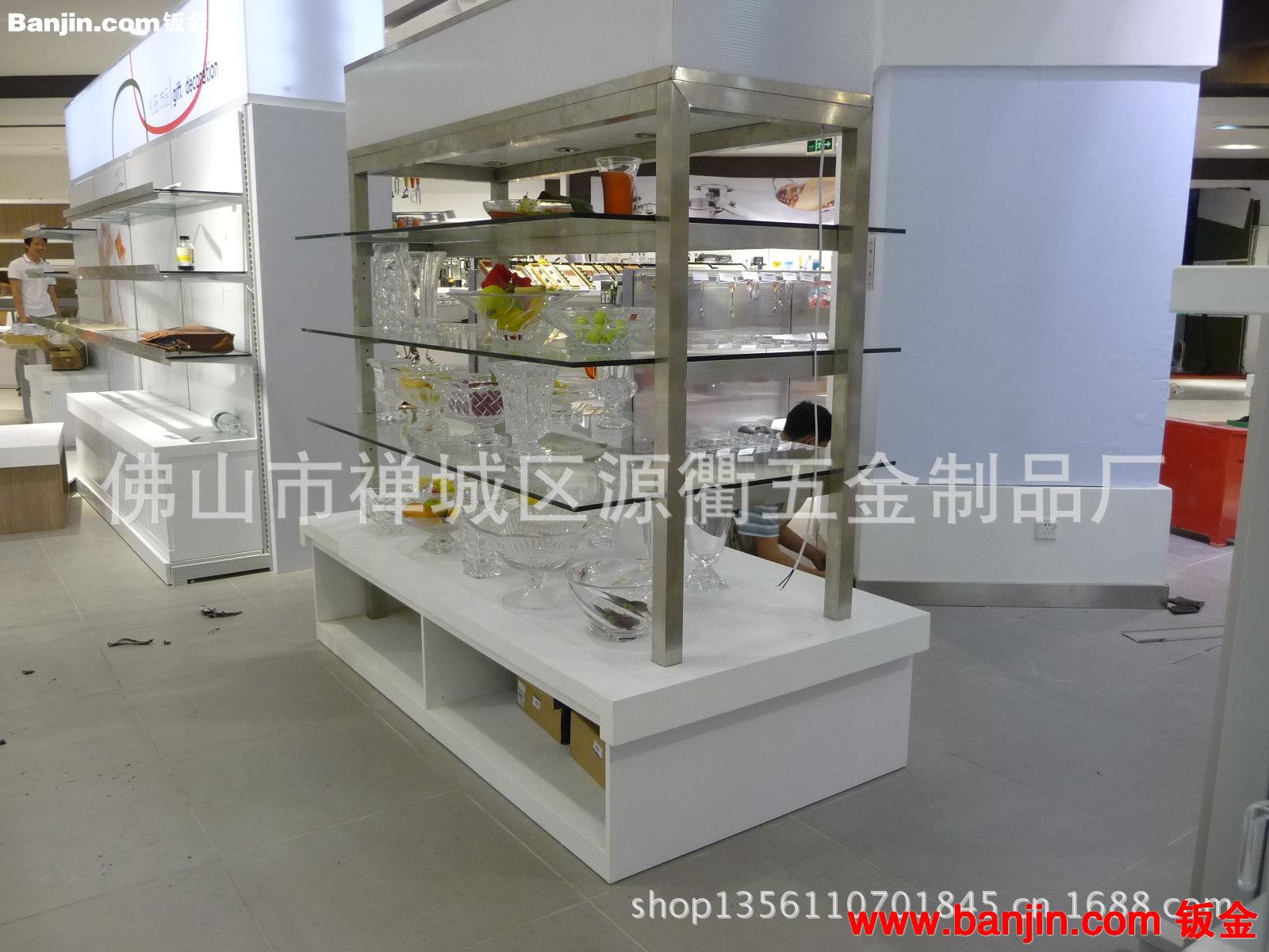 高级卖场不锈钢加工 不锈钢玫瑰金展示架定做