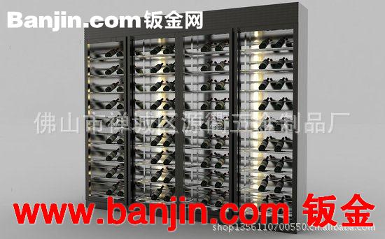定做不锈钢钛金酒架 现代奢华304镜面管制不锈钢酒架