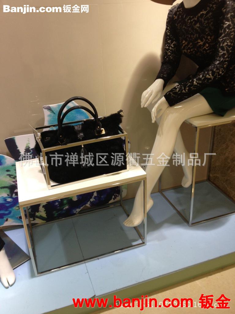热款 高品质钛金色时尚简约 不锈钢展示架 服装陈列精品 展示架