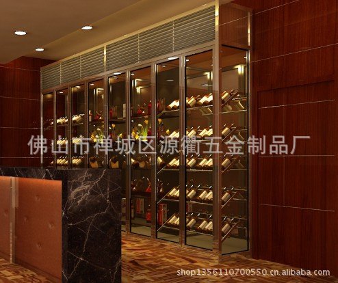 4层酒店大堂陈列展示 J-2001装饰陈列柜 不锈钢展示架