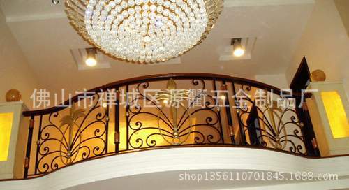 酒店铁艺楼梯扶手 复古铁艺护栏 铁艺栏杆 可定制