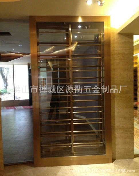 北京私人会所不锈钢酒架 高档葡萄酒架 玫瑰金不锈钢红酒架