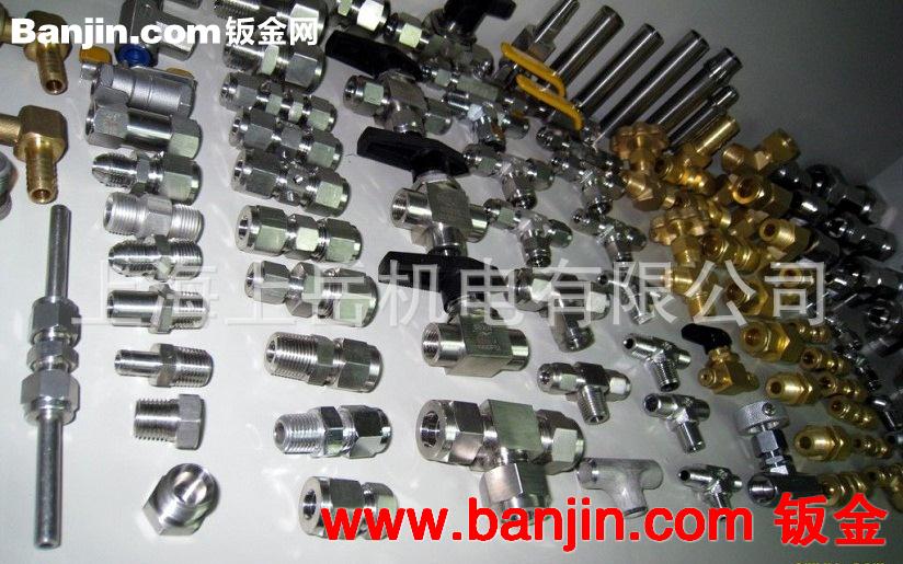 派克精密不锈钢钢管卡套接头变径三通PARKER气管快拧转换接头针阀