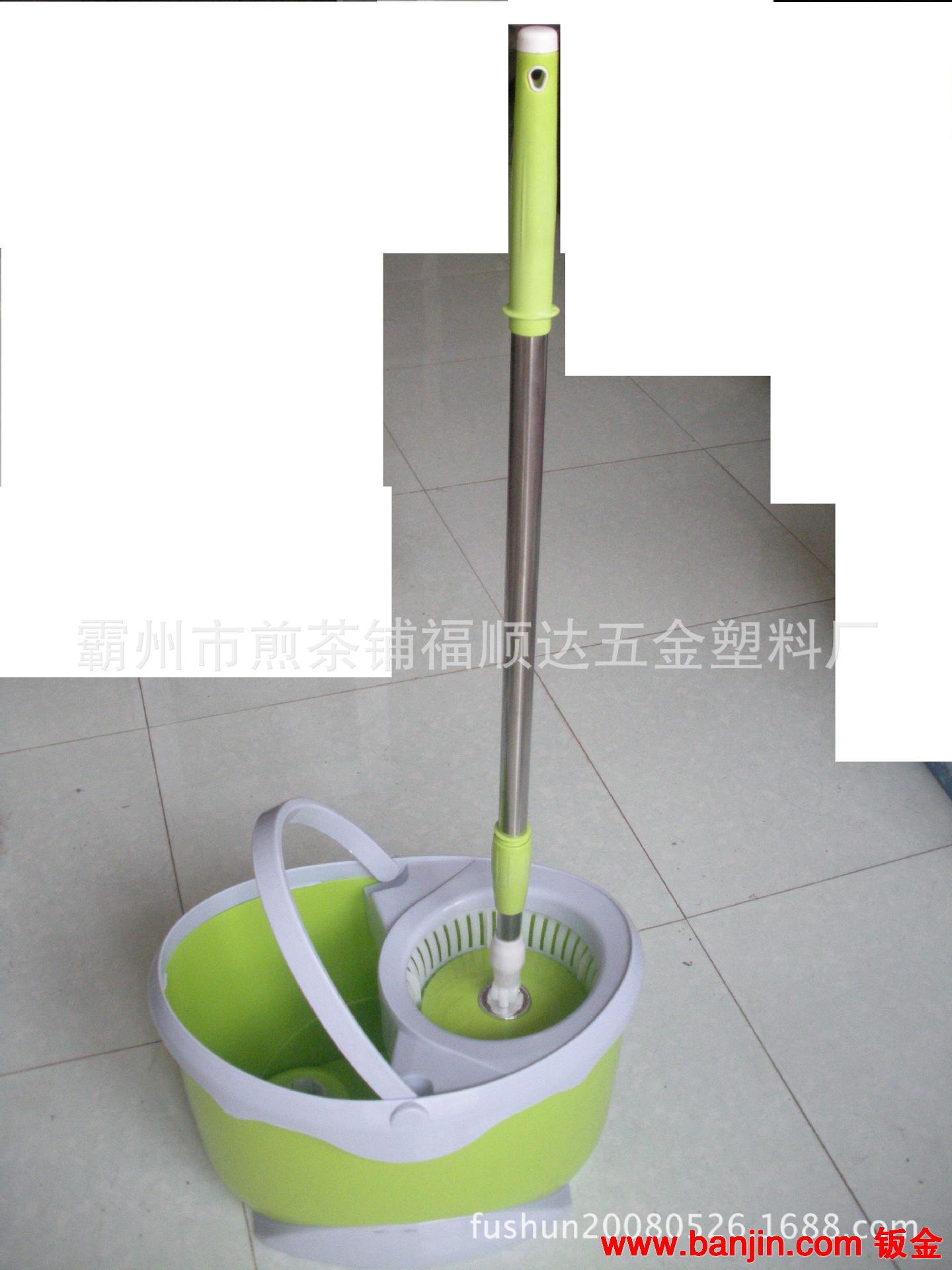 新款元宝桶粗杆双驱动手压旋转拖把  双桶手压拖把棉纱拖把