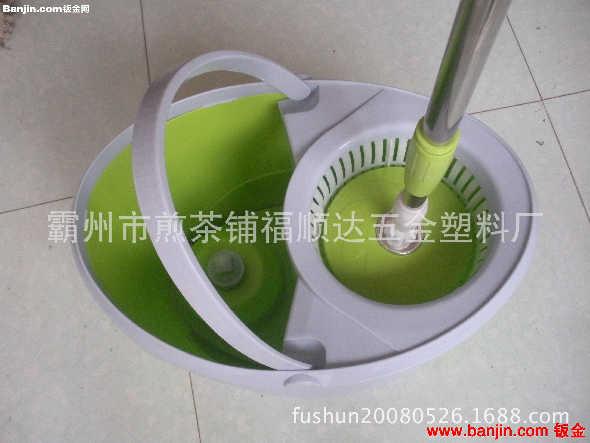新款元宝桶粗杆双驱动手压旋转拖把  双桶手压拖把棉纱拖把