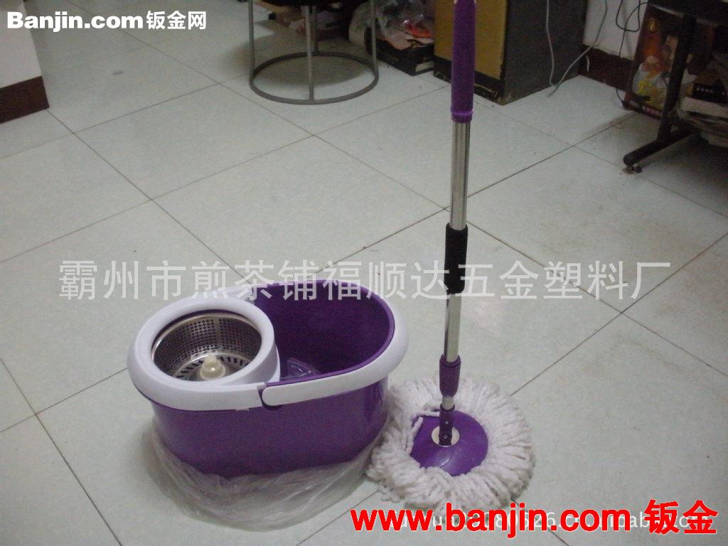 厂家直销不锈钢QQ桶拖把，自动旋转脱水拖把，墩布旋转拖把