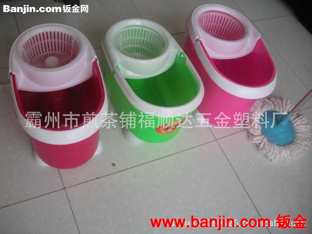 厂家直销不锈钢QQ桶拖把，自动旋转脱水拖把，墩布旋转拖把