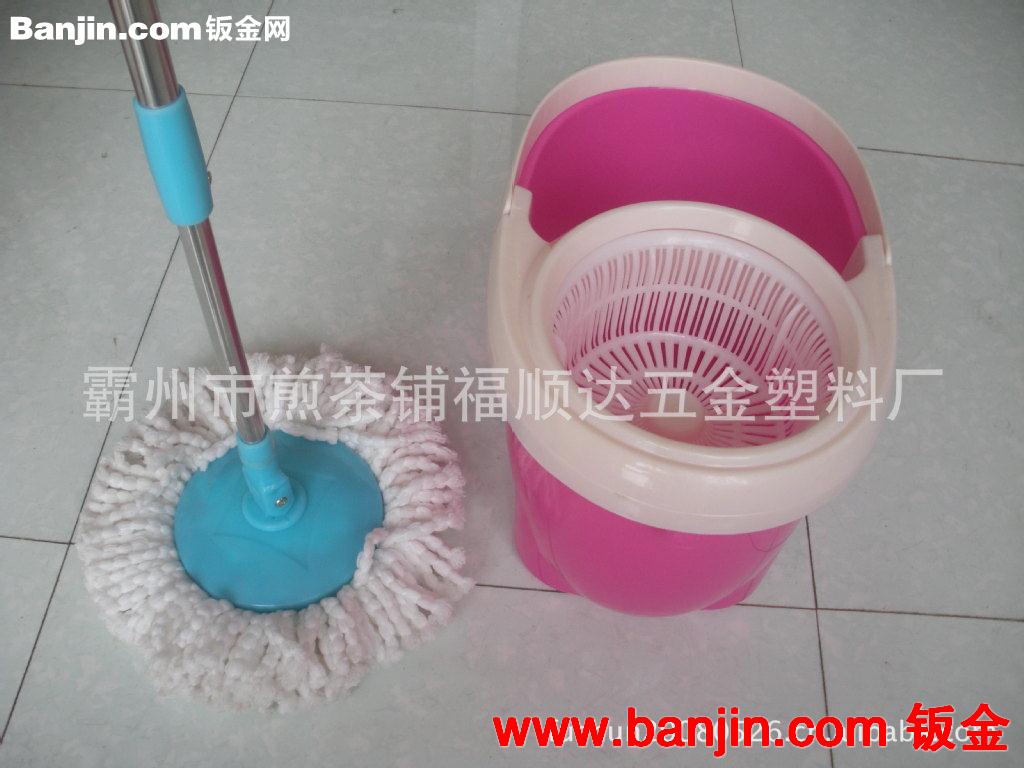 厂家直销不锈钢QQ桶拖把，自动旋转脱水拖把，墩布旋转拖把