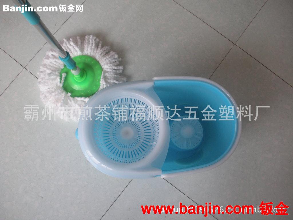 厂家直销不锈钢QQ桶拖把，自动旋转脱水拖把，墩布旋转拖把
