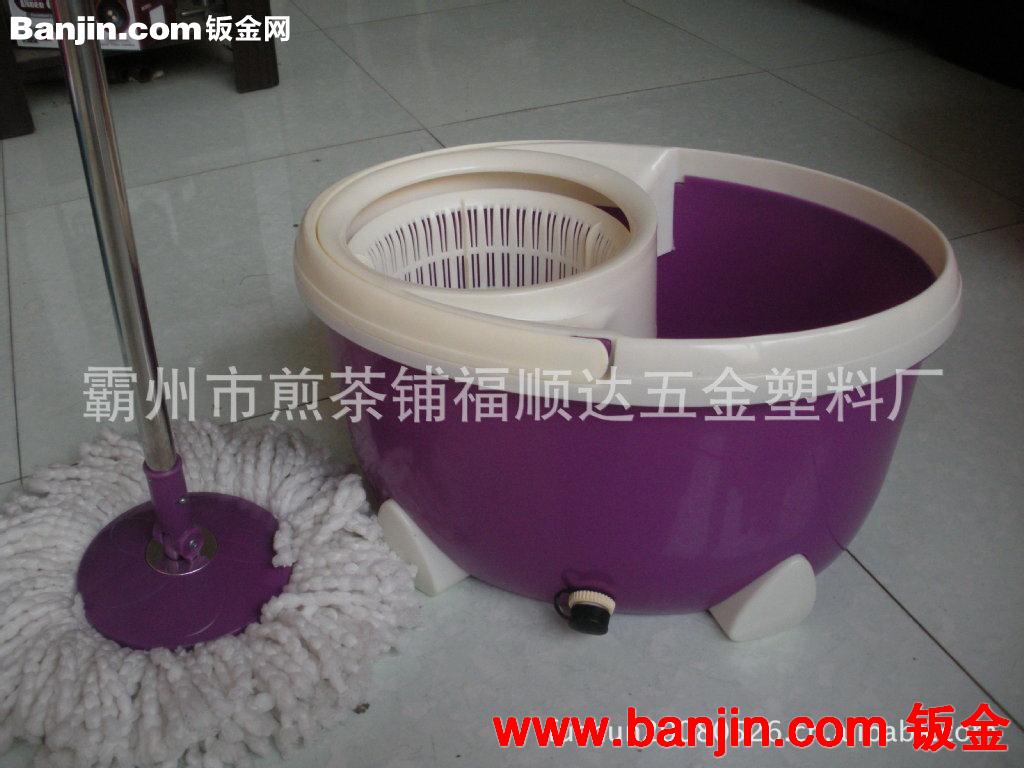 厂家直销不锈钢QQ桶拖把，自动旋转脱水拖把，墩布旋转拖把