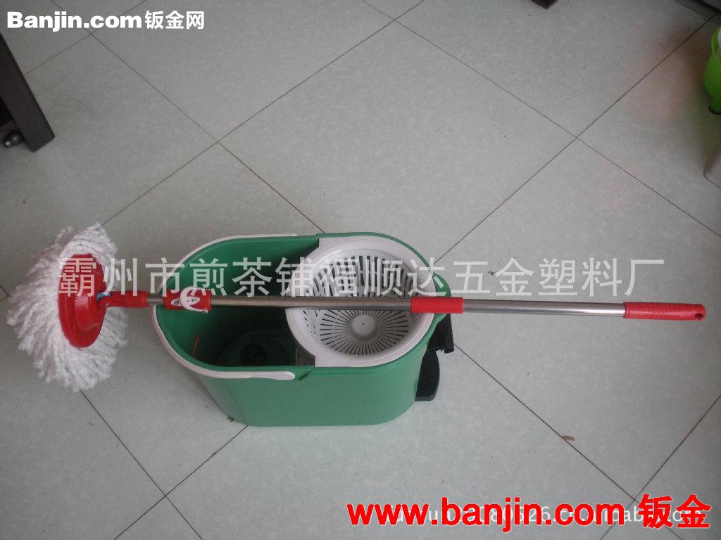 厂家直销不锈钢QQ桶拖把，自动旋转脱水拖把，墩布旋转拖把