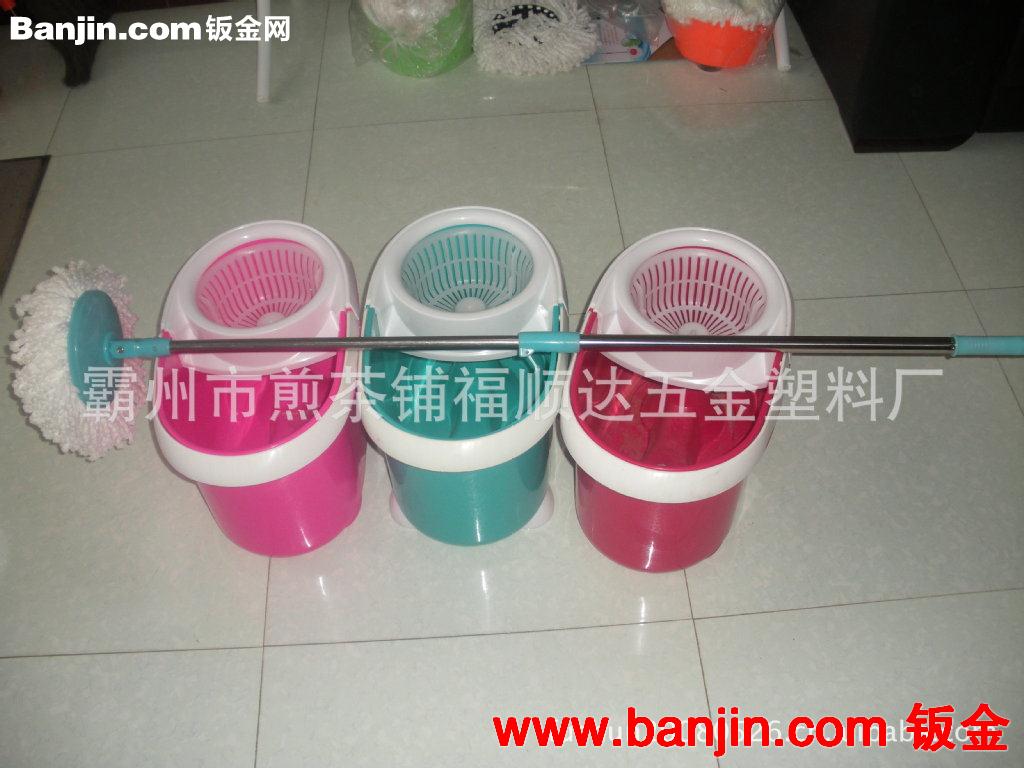 厂家直销不锈钢QQ桶拖把，自动旋转脱水拖把，墩布旋转拖把