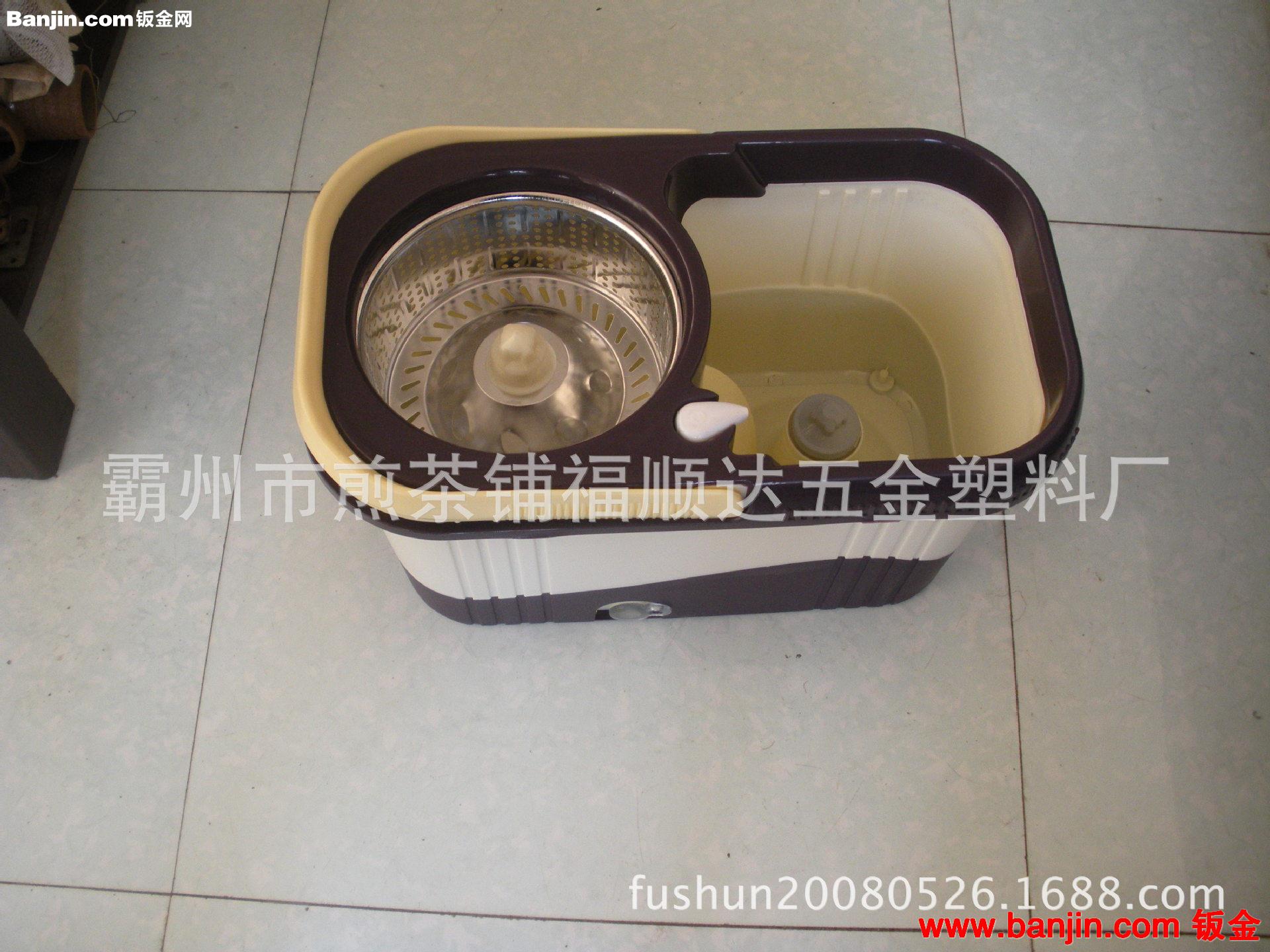 霸州厂家直销手压旋转甩水拖把最新款双色方桶