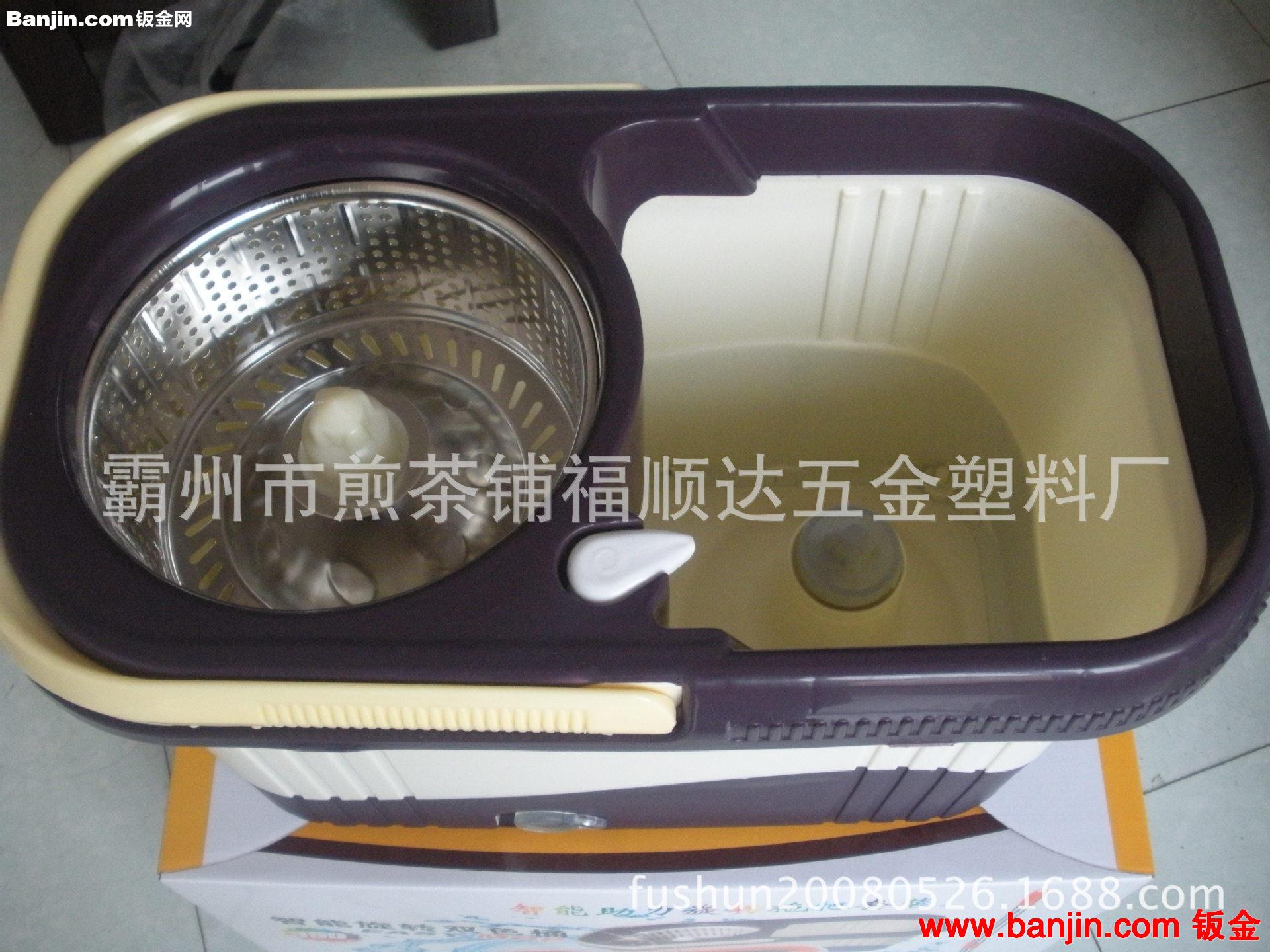 霸州厂家直销手压旋转甩水拖把最新款双色方桶