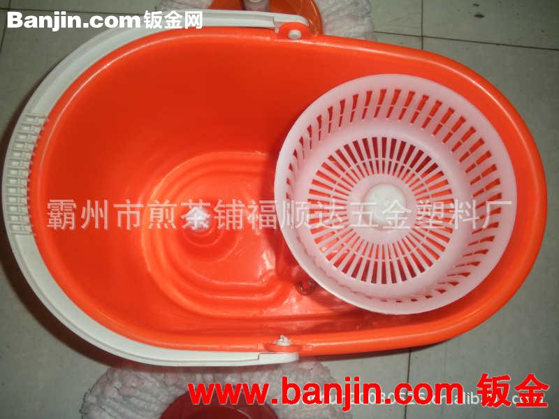 全新设计与众不同手压式旋转脱水拖把 好神拖把qq双桶双驱拖把