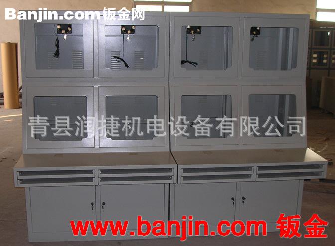 承接定制 集成监控R型立式操作机柜  监控操作台式大型机柜