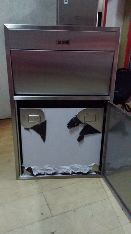 加工定做万达影院用暗装加大垃圾桶