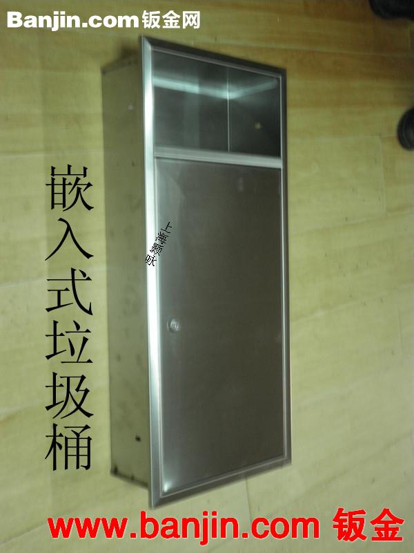 供应酒店,写字楼用 暗装304不锈钢垃圾桶