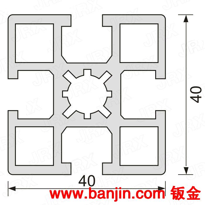 工业铝型材厂家供应JRX-Y-4040-1.8重型工业铝型材
