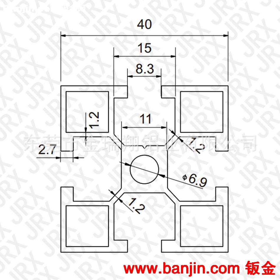 铝型材厂家直销 4040轻重型佛山工业铝型材 流水线机架工业铝型材