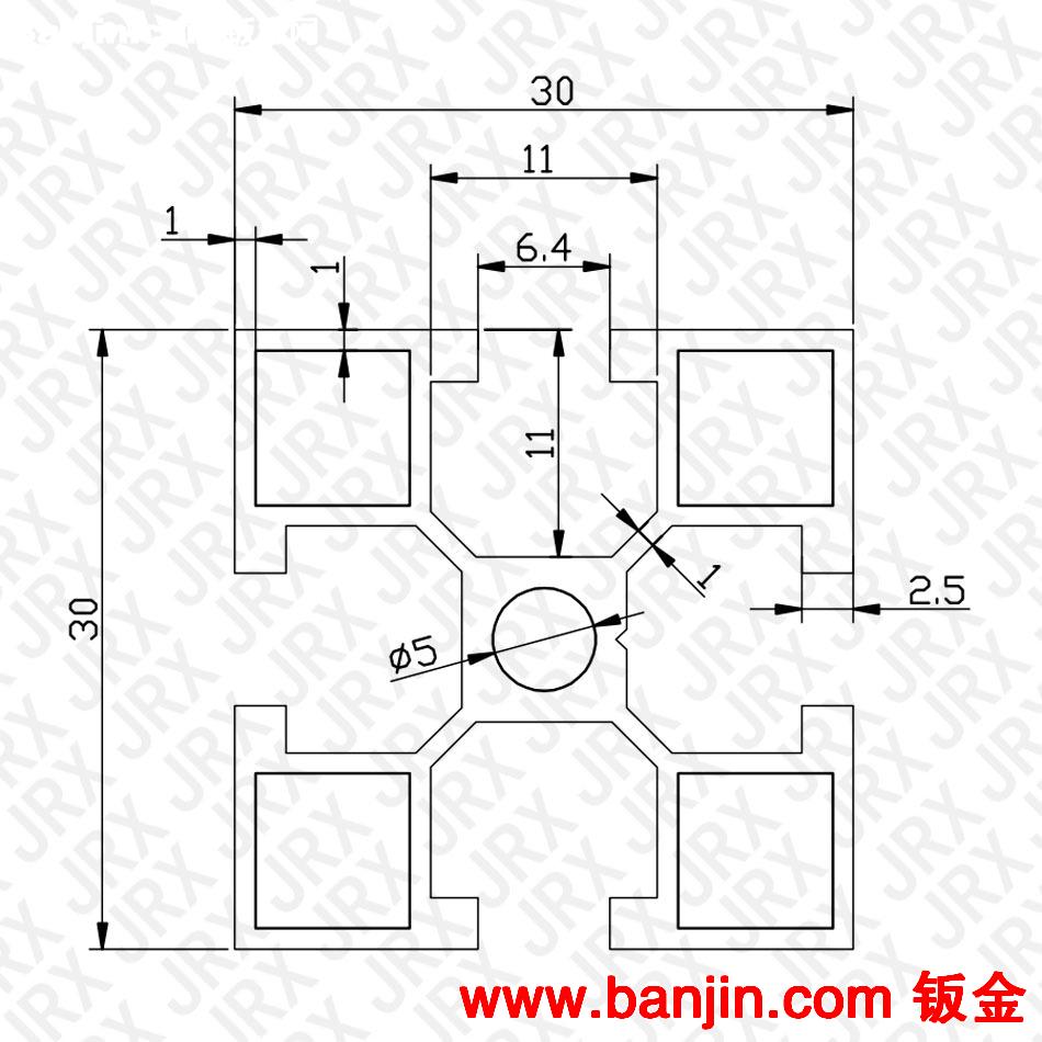 东莞厂家直销30*30铝型材 工业铝型材 东莞铝型材 机架铝型材