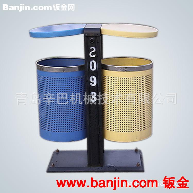 专业生产 市政不锈钢垃圾桶 双桶垃圾桶 户外环保分类垃圾桶