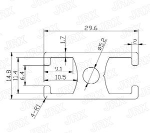 专业供应JRX-D-1530-2.0氧化工业铝型材 1530铝合金型材