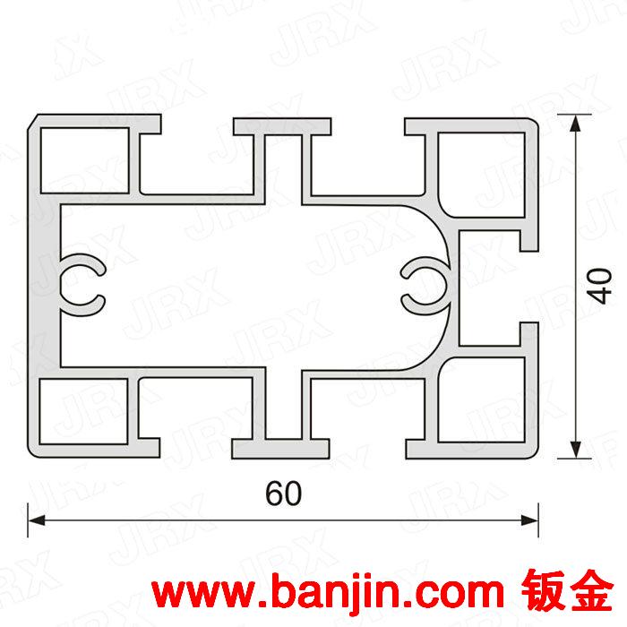 专业供应JRX-Y-4060-1.4B工业铝型材 广东工业铝型材
