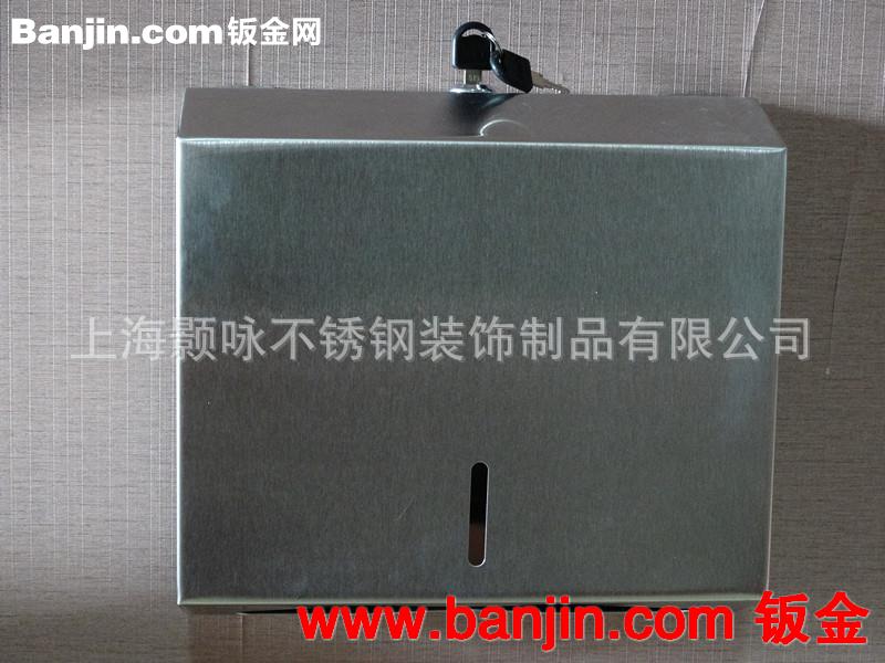 供应明装方形卫生间用不锈钢擦手纸盒 不锈钢手纸架