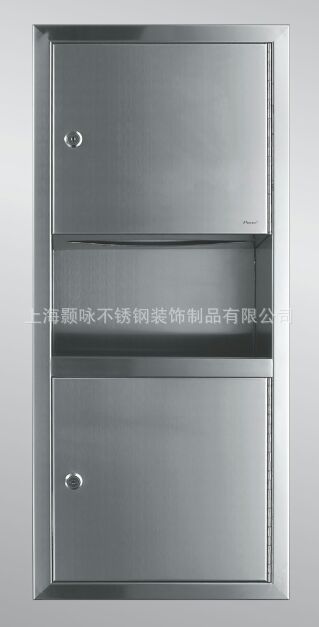 卫生间一体机不锈钢多功能组合柜明装抽纸盒 垃圾桶