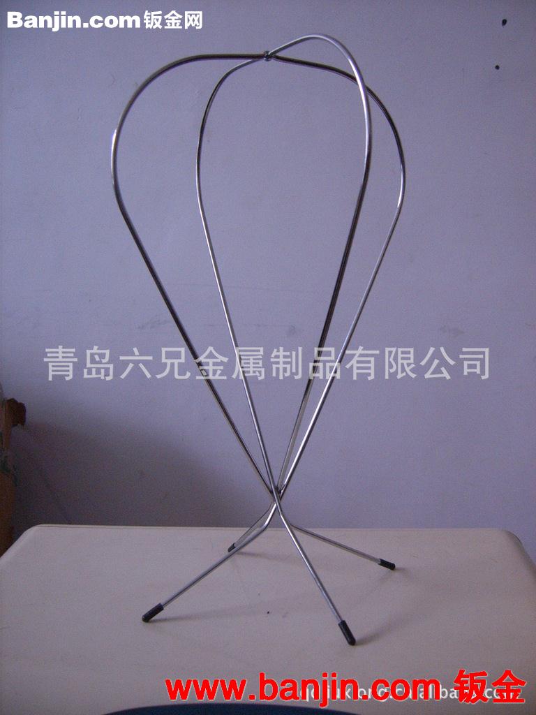 六兄批量生产假发支架，假发展示支架，铁丝镀铬展示架