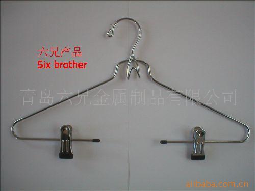 供应高档镀铬铁丝衣架，不锈钢丝衣架，衣服撑子，裤架