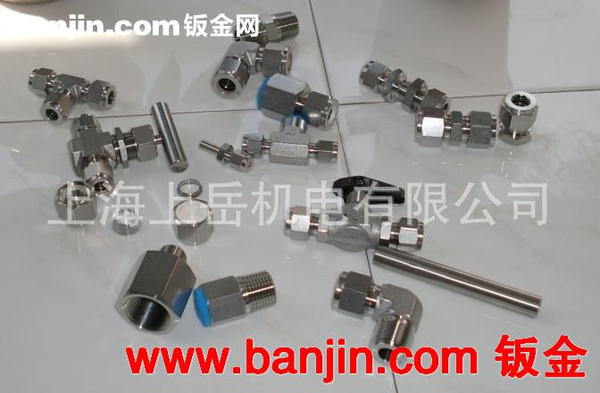 焊接式卡套气动不锈钢穿板加长接头三通NPTF锥管螺纹变径接头帕克