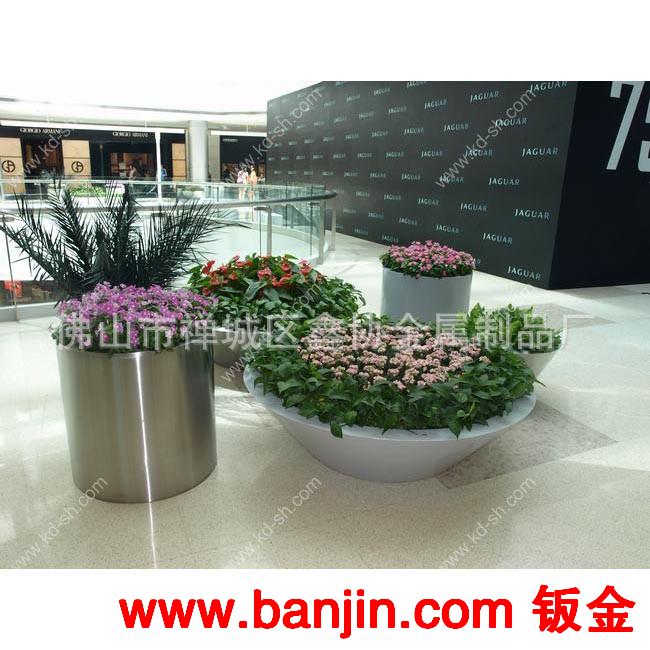 高端组合花盆 不锈钢商场花盆 不锈钢花缸 时尚创意花盆花器
