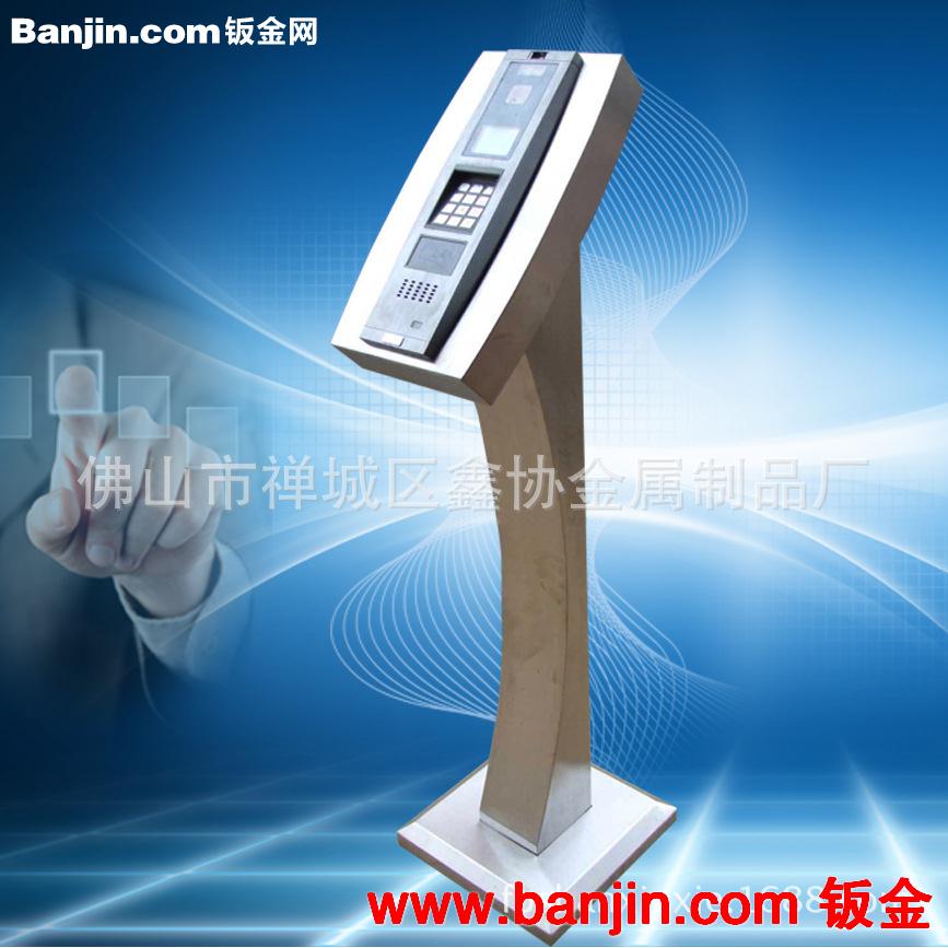承接各种不锈钢门禁机座 拉丝加烤漆对讲门禁机座 钣金加工焊接