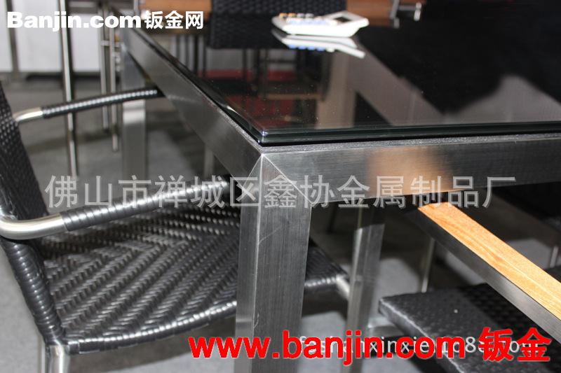 厂家直销户外家具缅甸柚木实木家具不锈钢实木桌椅组合柚木家具