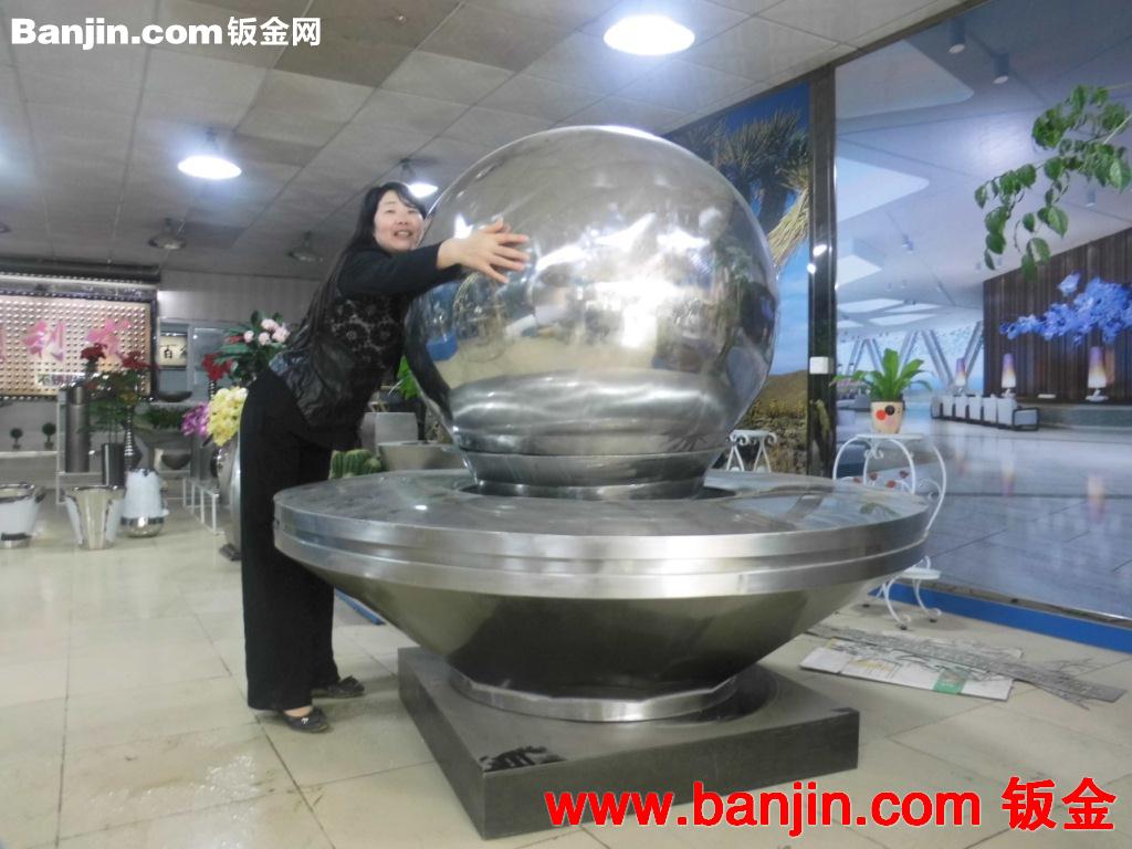 加工不锈钢异型花盆花瓶，不锈钢精品制作，房地产展厅多彩风水球