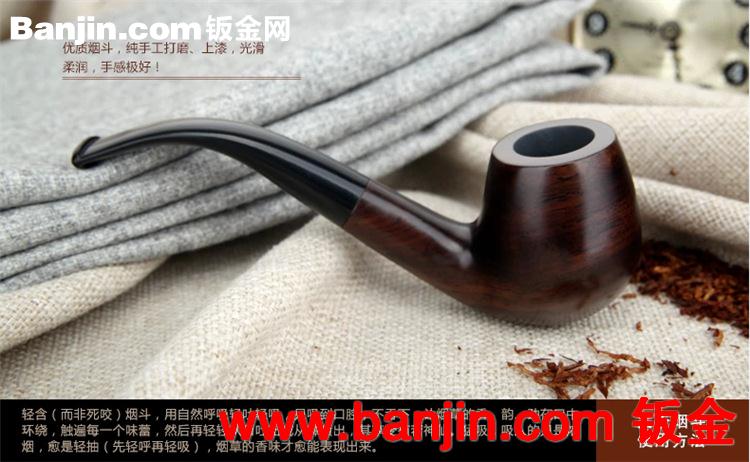 特价直销 小叶黑檀木烟斗 9mm过滤芯烟丝斗烟具批发 爆款烟斗批发
