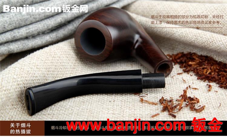 特价直销 小叶黑檀木烟斗 9mm过滤芯烟丝斗烟具批发 爆款烟斗批发