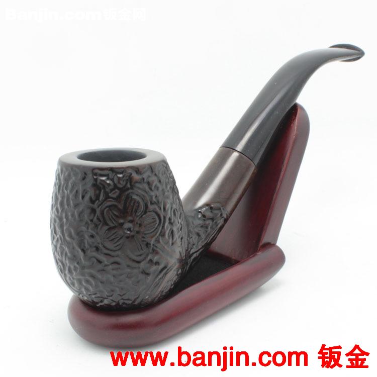 特价直销 小叶黑檀木烟斗 9mm过滤芯烟丝斗烟具批发 爆款烟斗批发