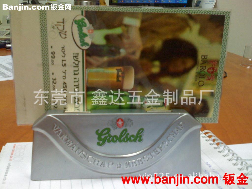 不锈钢抛光餐牌夹 金属名片夹 五金8字形便签夹 表面电泳黑色