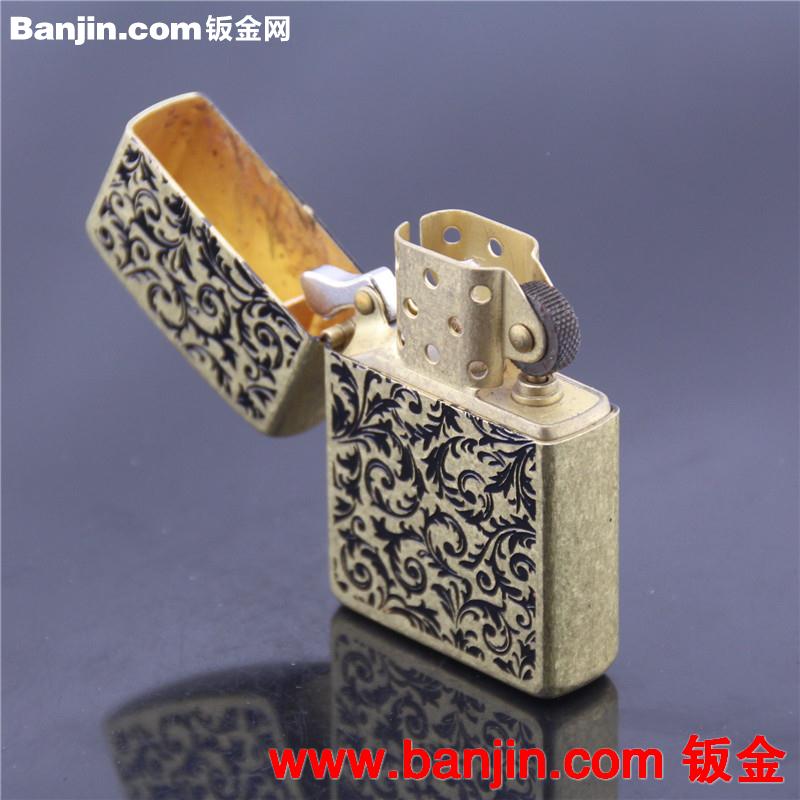 佐罗促销装 Z8513B原铜唐草精装 买5个送2瓶煤油 高档煤油打火机