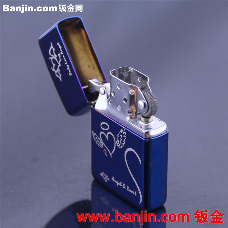 ZIPPO类蓝冰之天使与魔鬼 激刻系列煤油打火机 广告创意打火机