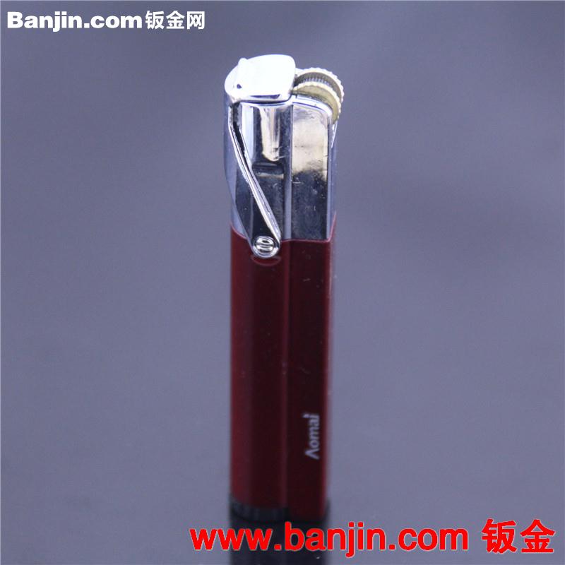 AM322头盖翻开定火 创意金属砂轮直冲打火机 礼品广告打火机定制