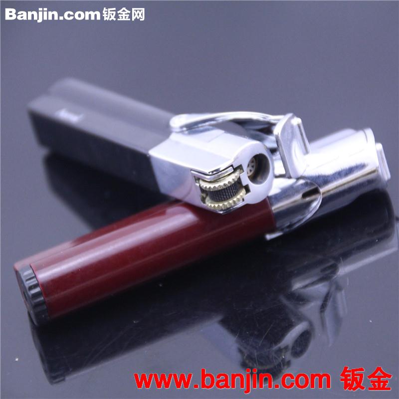 AM322头盖翻开定火 创意金属砂轮直冲打火机 礼品广告打火机定制