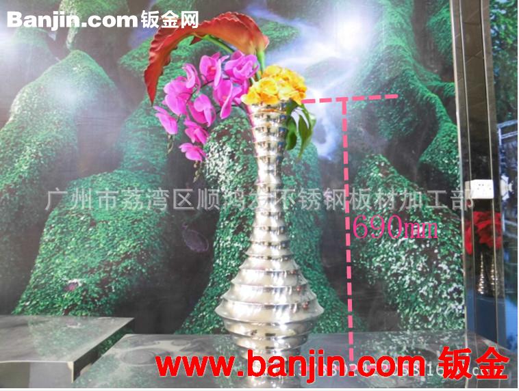 现代酒店不锈钢花钵，插花器，企业大堂多彩风水球，广场景点饰品