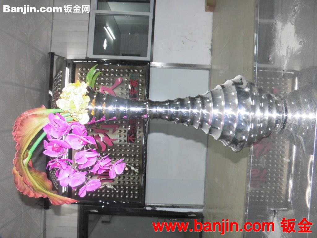 现代酒店不锈钢花钵，插花器，企业大堂多彩风水球，广场景点饰品