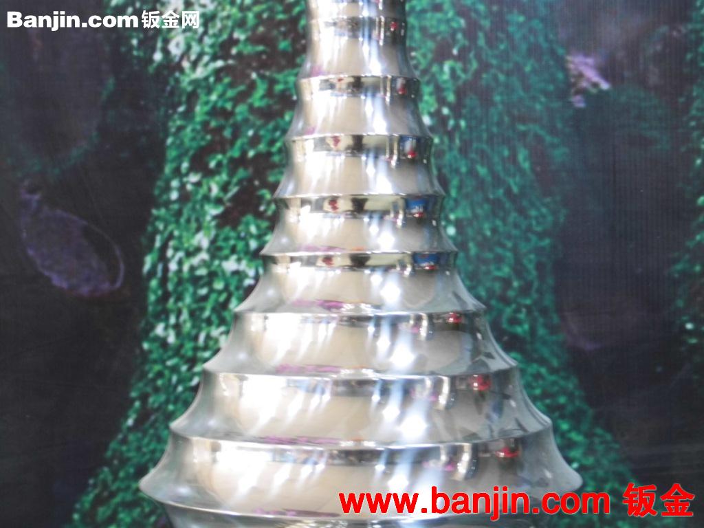 现代酒店不锈钢花钵，插花器，企业大堂多彩风水球，广场景点饰品