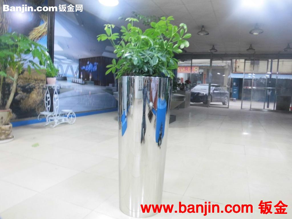 现代酒店不锈钢花钵，插花器，企业大堂多彩风水球，广场景点饰品